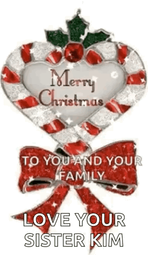 Merry Christmas To You And Your Family Love Your Sister Kim GIF