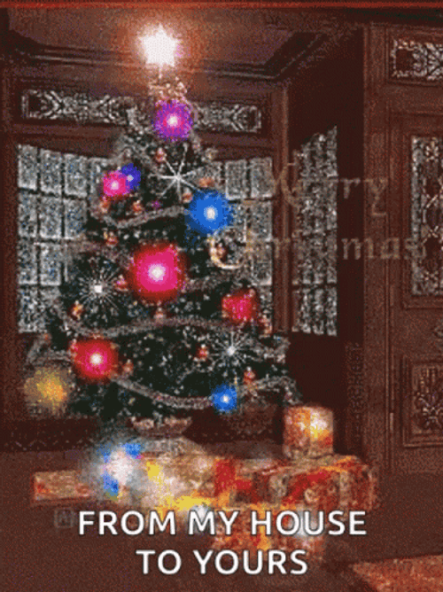 Merry Christmas Wishes From My House To Yours GIF