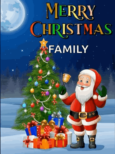 Merry Christmas Wishes Santa Claus Sticker GIF