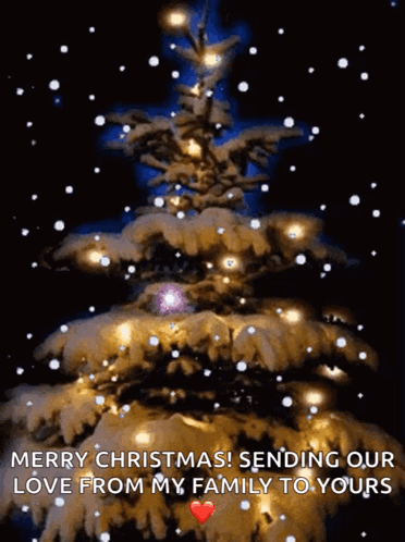 Merry Christmas Wishes Sending Love GIF