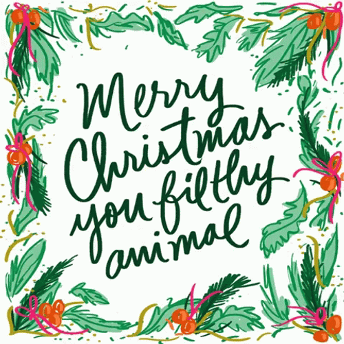Merry Christmas Ya Filthy Animal GIF