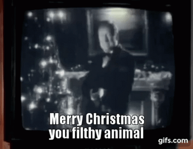 Merry Christmas You Filthy Animals GIF