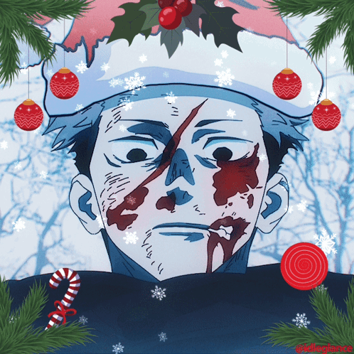 Merry Christmas Yuji Itadori GIF
