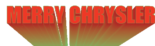 Merry Chrysler Lettering Red 3d GIF