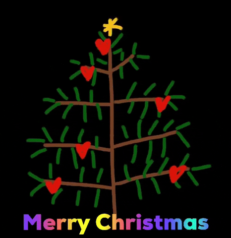 Merry Xmas Flashing Christmas Lights GIF