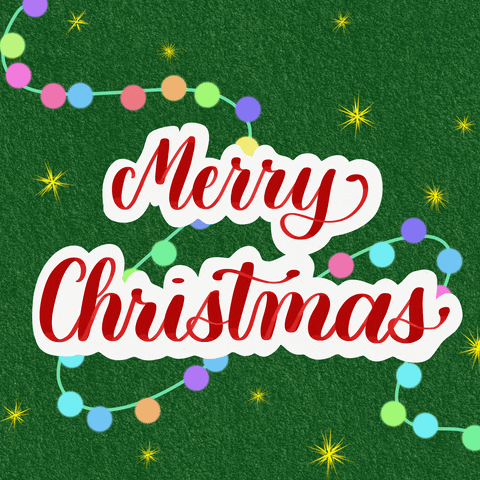 Merry Xmas Starry Mobile Art GIF