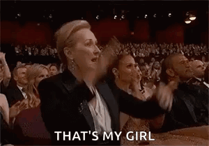Meryl Streep Cheering Thats My Girl GIF