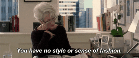 Meryl Streep Miranda Priestly Looking Down GIF