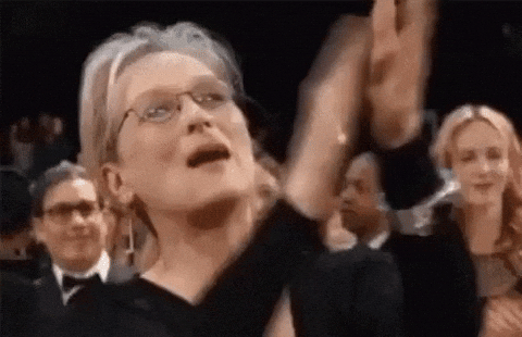 Meryl Streep Taunting Overrated GIF