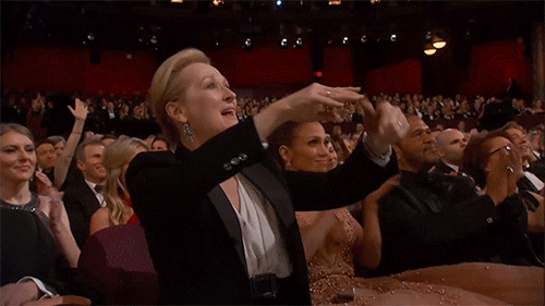 Meryl Streep Veteran Actress Cheering GIF