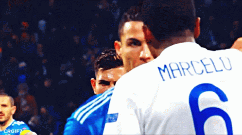 Messi And Ronaldo Heated Interaction GIF