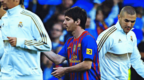 Messi And Ronaldo Shaking Hands GIF