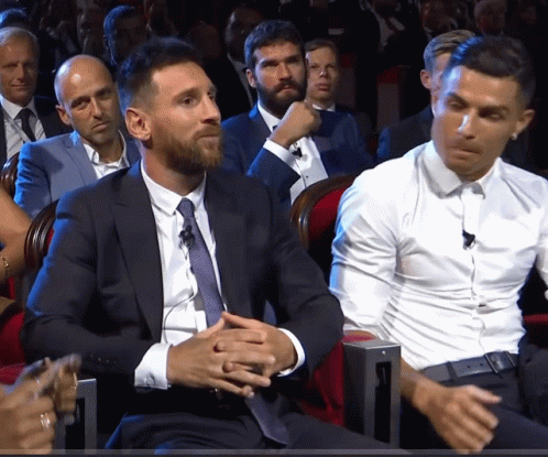 Messi And Ronaldo Sitting Together Awards Night GIF