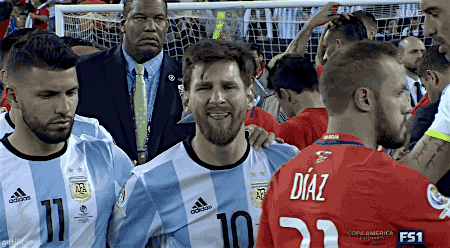 Messi And Ronaldo Tapping Head GIF