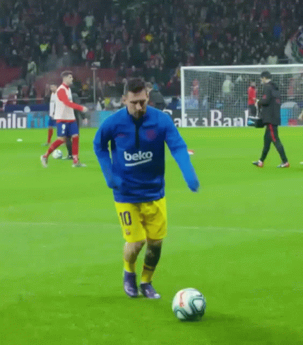 Messi Free Kick Blue Hoodie GIF