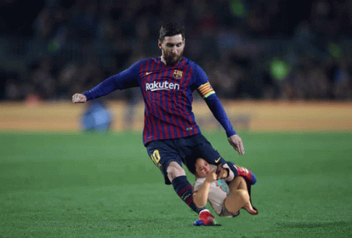 Messi Free Kick Girl Kicked Meme GIF
