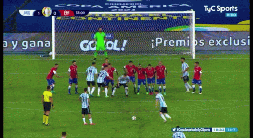 Messi Free Kick Wearing Jersey Number 10 GIF