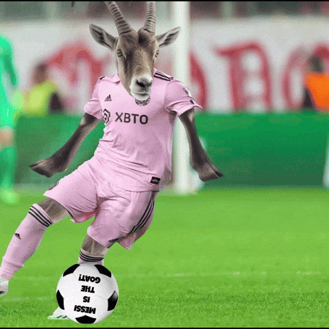 Messi Is The Goat Kicking Football GIF