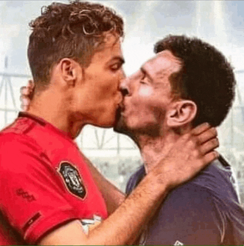 Messi Vs Ronaldo Messi Kiss Meme GIF