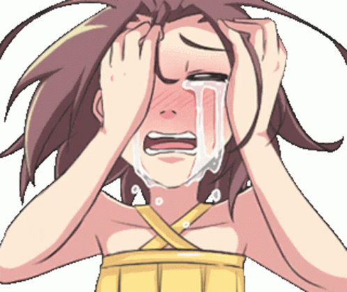 Messy Hair Girl Crying GIF
