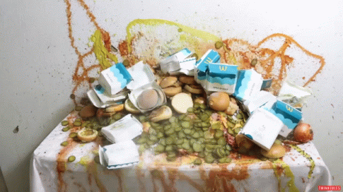 Messy Table With McDonald's Boxes GIF
