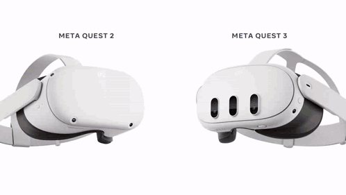 Meta Quest 2 Meta Quest 3S And Meta Quest 3S Are Shown GIF