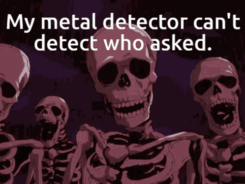 Metal Detector Skeletons Watching GIF