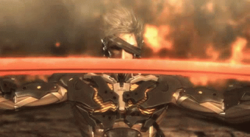 Metal Gear Raiden Closing Sword GIF