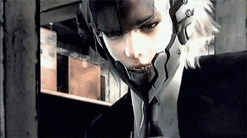 Metal Gear Raiden Smoking GIF
