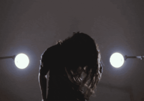 Metal Headbang On Spotlight GIF