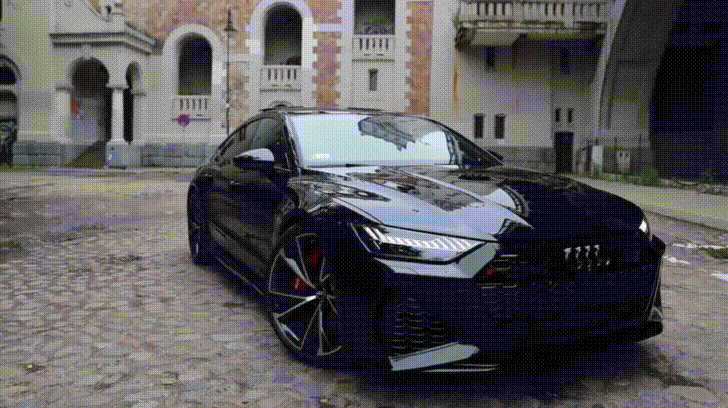Metallic Black Audi Car GIF