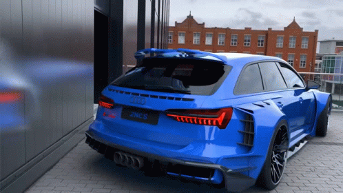 Metallic Blue Audi GIF