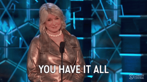Metallic Jacket Woman Saying You Have It All