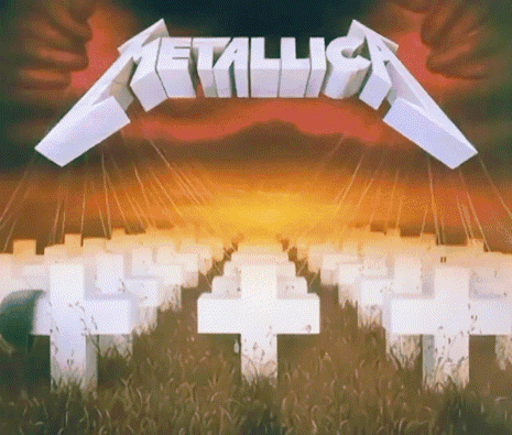 Metallica Album Cover Cemetery With Crosses GIF