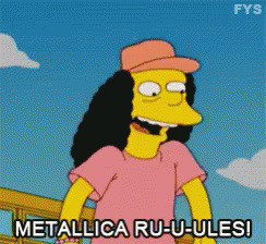 Metallica In White On Red And Black GIF