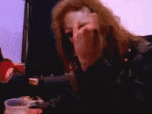 Metallica James Hetfield Long Hair Rock Gesture GIF