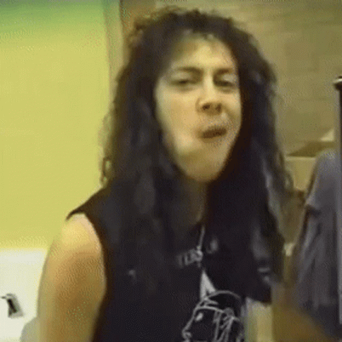 Metallica Kirk Hammett Singing Microphone GIF