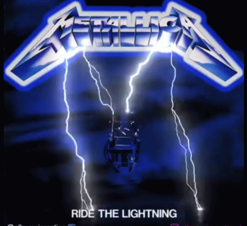 Metallica Ride The Lightning Album Lightning Bolt GIF