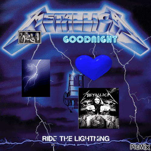 Metallica Ride the Lightning Blue Heart