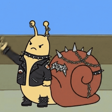 Metallica Snails Chained with Spikes