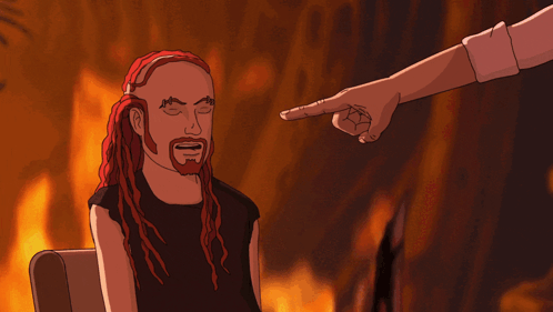 Metalocalypse Hand Pointing Pickles GIF
