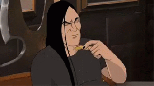 Metalocalypse Nathan Eating Fast GIF