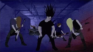 Metalocalypse Shaking Hair GIF
