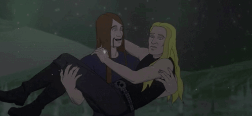 Metalocalypse Toki Carrying Skwigelf GIF