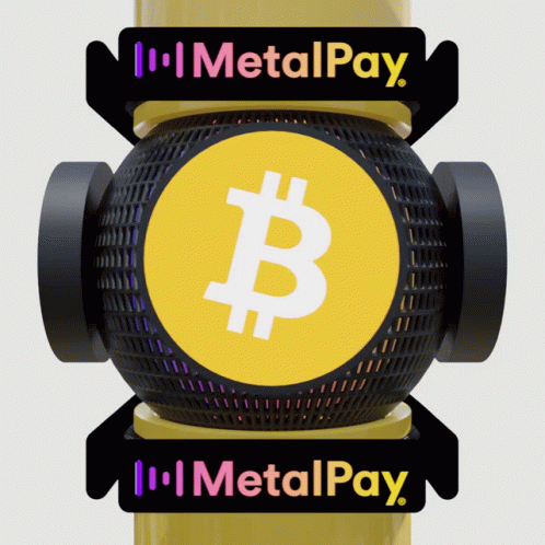 Metalpay Sign With Gold Coin in Center