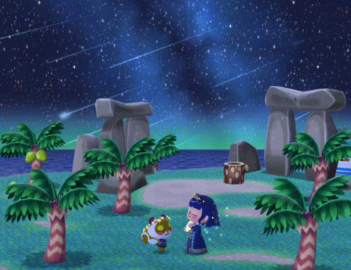 Meteor Shower Animal Crossing Video Game GIF