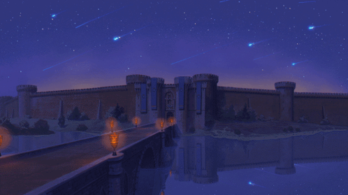 Meteor Shower Royal Capital Animation GIF