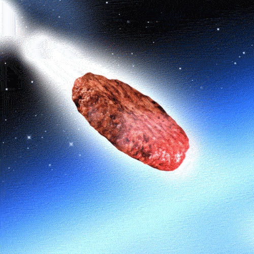 Meteoric Meat Zooming Through Space GIF