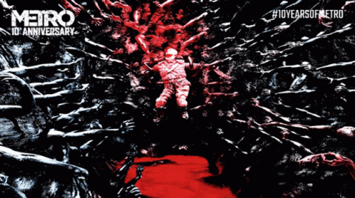 Metro 10Th Anniversary Cave Man Poster GIF