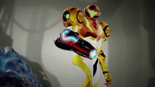 Metroid Attacking Using His Hand Armor GIF